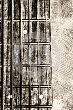 Acoustic guitar neck fingerboard photo