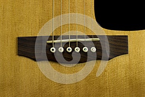 Acoustic guitar neck fingerboard frets strings music case close inlay creativity art sound vibration play music guitarist musician