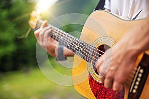 Acoustic Guitar Playing.