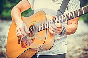 Acoustic Guitar Playing.