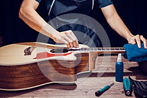 Acoustic guitar repair service