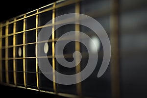 Acoustic guitar Strings background