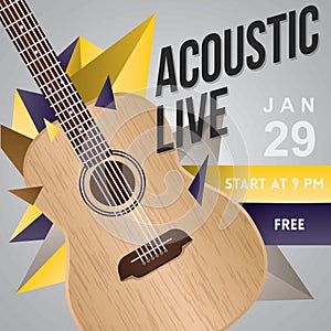 Acoustic live poster design