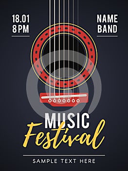 Acoustic music festival poster