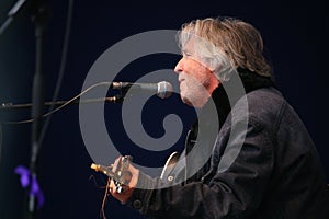 Acoustic solo concert of the singer, poet and composer Vyacheslav Malezhik open szenen the Central square of the city of