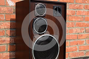 Acoustic system Radiotehnica S90, 35 s-012. Soviet vintage audio equipment. Musical columns made of plywood