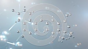 acoziborole molecular structure, 3d model molecule, antiprotozoal, structural chemical formula view from a microscope photo