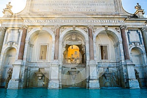 Acqua Paola Fountain in Rome, Italy.