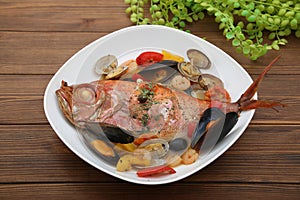 Acqua pazza of the golden eye snapper