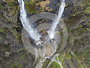 Acquafraggia waterfalls in Valchiavenna valley