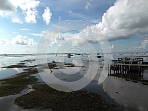 acque del porto di Mindoro con bassa marea, Filippine photo