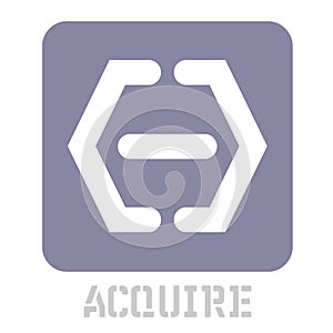 Acquire conceptual graphic icon