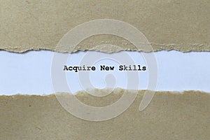 acquire new skills on white paper