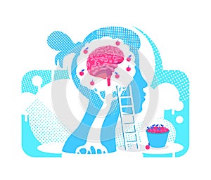 Acquiring knowledge flat concept vector illustration