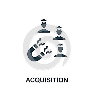 Acquisition icon. Monochrome simple Marketing Strategy icon for templates, web design and infographics