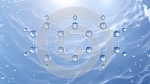 acridine molecular structure, 3d model molecule, nitrogen heterocycle, structural chemical formula view from a microscope