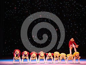 Acrobat show on stage