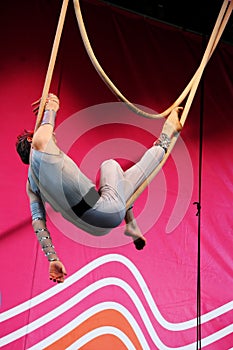 Acrobat on stage