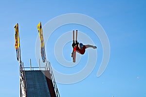 Acrobatic skiing photo