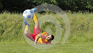 Acrobatic soccer player