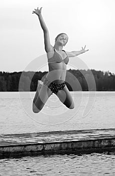 Acrobatic water jump