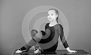 Acrobatics gym workout of girl. Gymnastics. Happy child sportsman. Fitness diet. Energy. success. Childhood activity