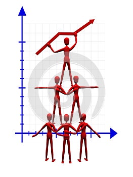 Acrobats holding a graph