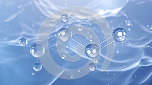 acrolein molecular structure, 3d model molecule, unsaturated aldehyde, structural chemical formula view from a microscope