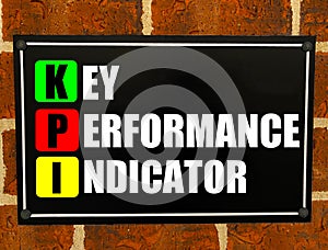 Acronym KPI - Key Performance Indicator.