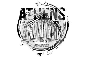 Acropolis. Athens, Greece city design.