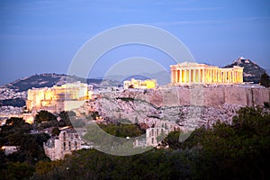 Acropolis athens at night