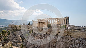 Acropolis Athens Propylaea Columns Parthenon Capital of