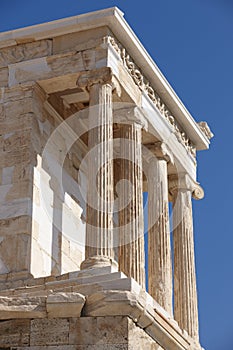 Acropolis of Athens. Temple of Athena Nike. Greece