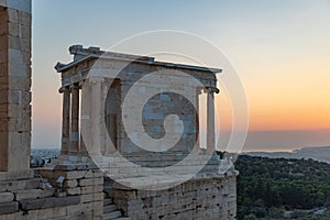 Acropolis of Athens - Temple of Athena Nike at Sunset