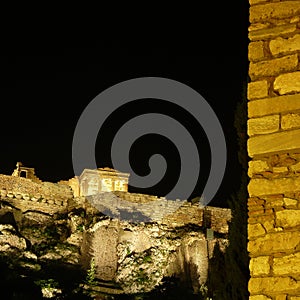 Acropolis, Erechtheum temple illuminated