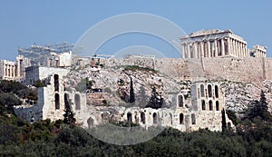 Famous Acropolis hill with Parthenon - Athens