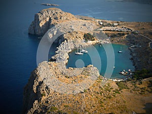 Acropolis of Lindos: Heart shape bay