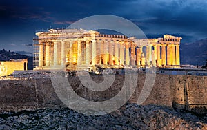 Acropolis at night, Athens - Greece