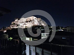 Acropolis night view Athens Greece