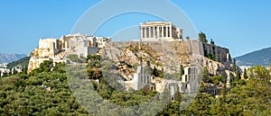 Acropolis and Parthenon on its top, Athens, Greece