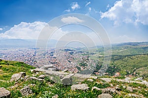 Acropolis of Pergamum ancient city in Turkey,