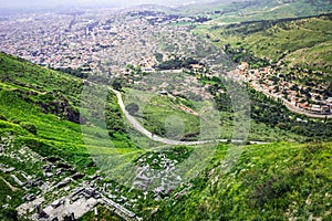 Acropolis of Pergamum ancient city in Turkey,