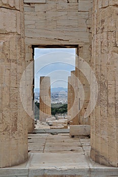 Acropolis propylaia ancient columns