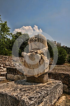 Acropolis sculptured sculpture, Athens, Greece