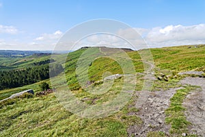 Across Burbage Moor to Higger Tor in the Peak District