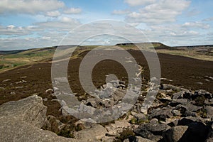 Across Hathersage Booths towards Stanage Edge photo