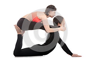 Acroyoga, Seated Forward Bend and cobra pose