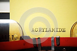 Acrylamide concept view