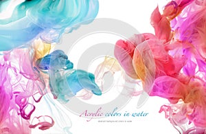 Acrylic colors in water