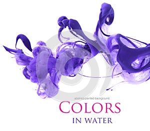 Acrylic colors in water.